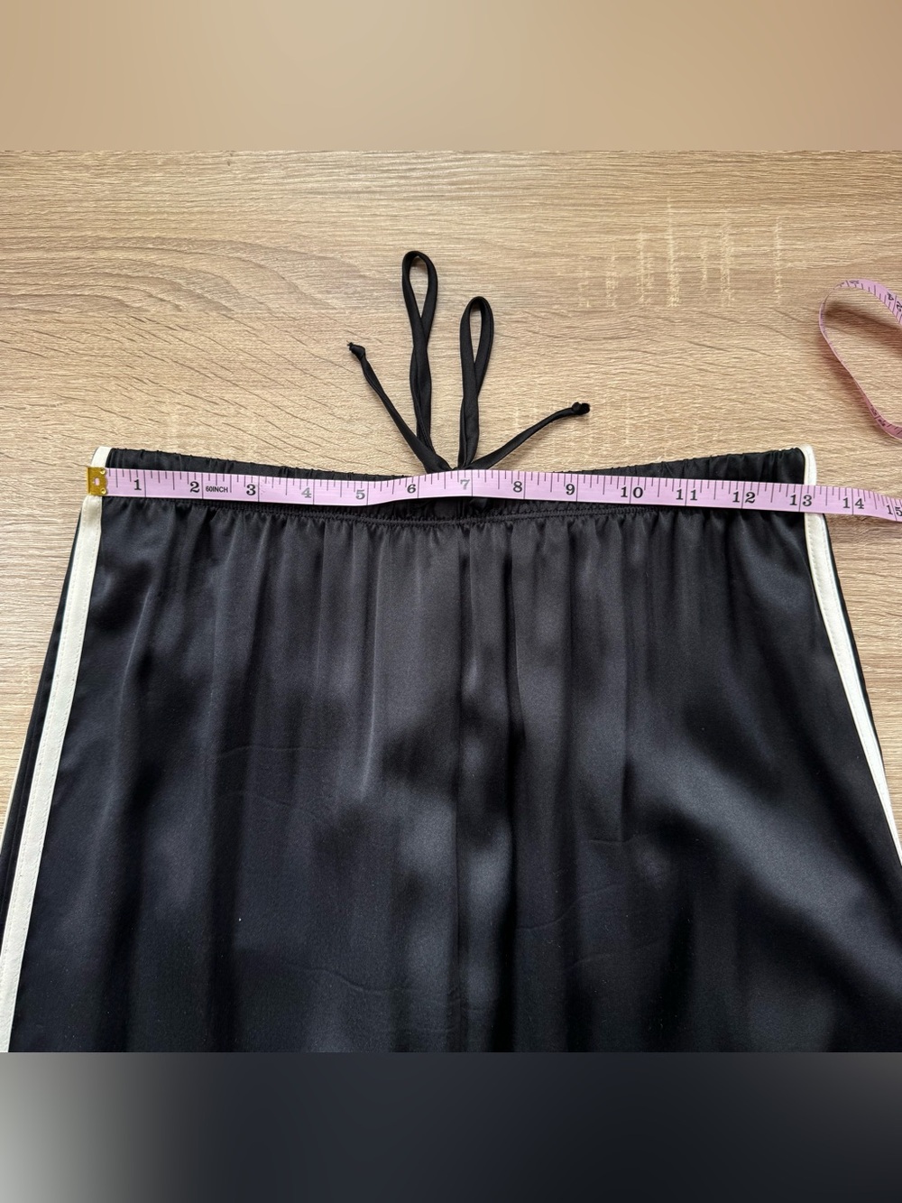 DONNI The Silk Stripe Crop Pants Jet Black Small - Picture 9 of 14
